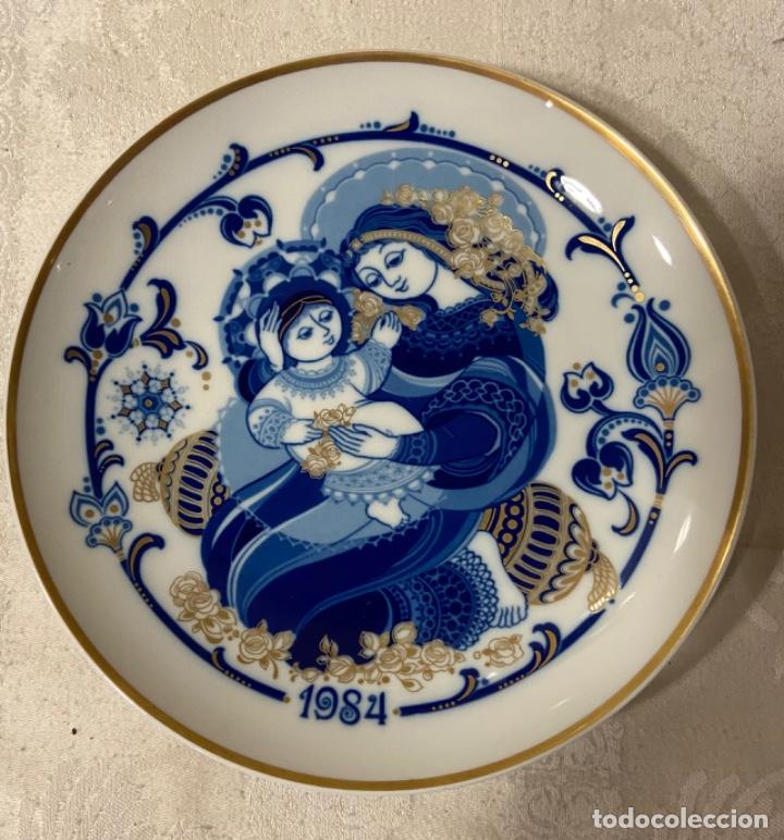 Vintage: C-17. Raro 1984, Plato Santa Clara navidad conmemorativo.