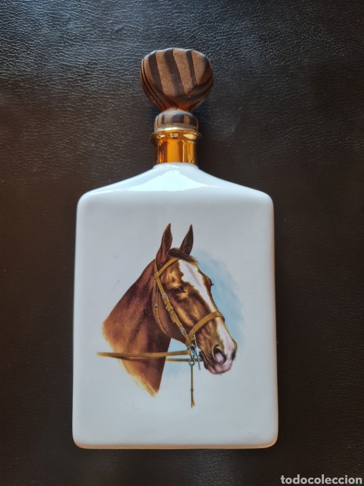 Vintage: Botella de whisky de porcelana caballo vintage
