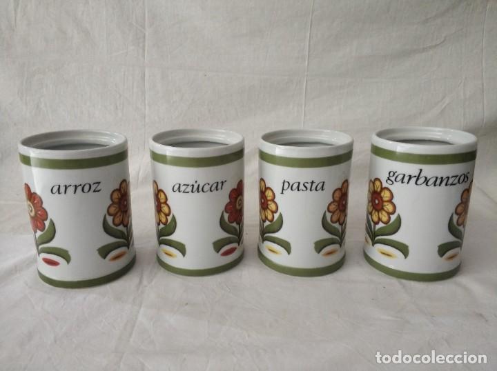 Vintage: Lote de 4 tarros vintage - botes cocina - ceramica isard