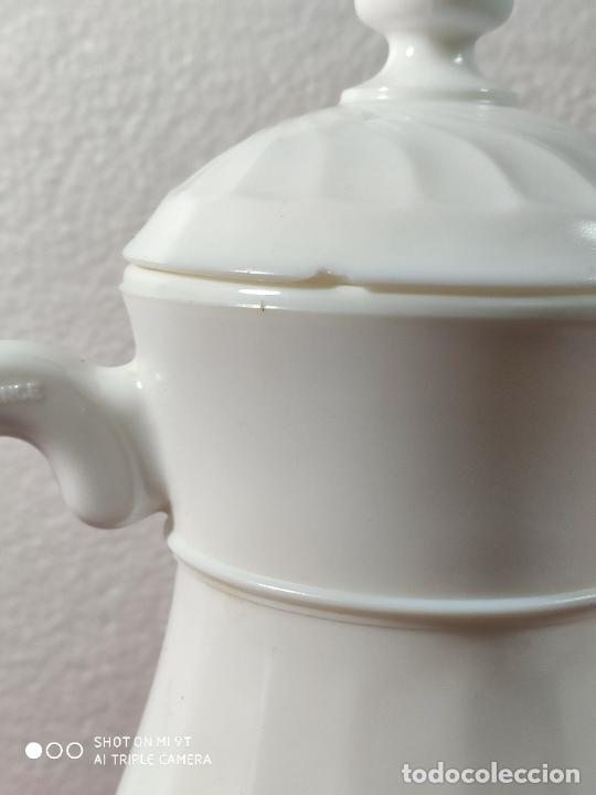 Vintage: CAFETERA TETERA DE OPALINA BLANCA - Foto 5