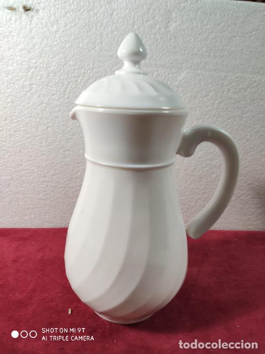Vintage: CAFETERA TETERA DE OPALINA BLANCA - Foto 1