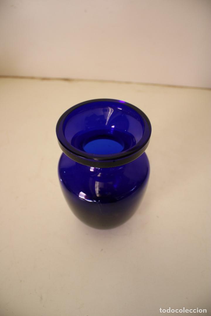 Vintage: jarron cristal azul - Foto 2