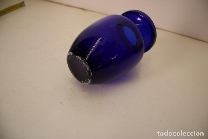 Vintage: jarron cristal azul - Foto 4