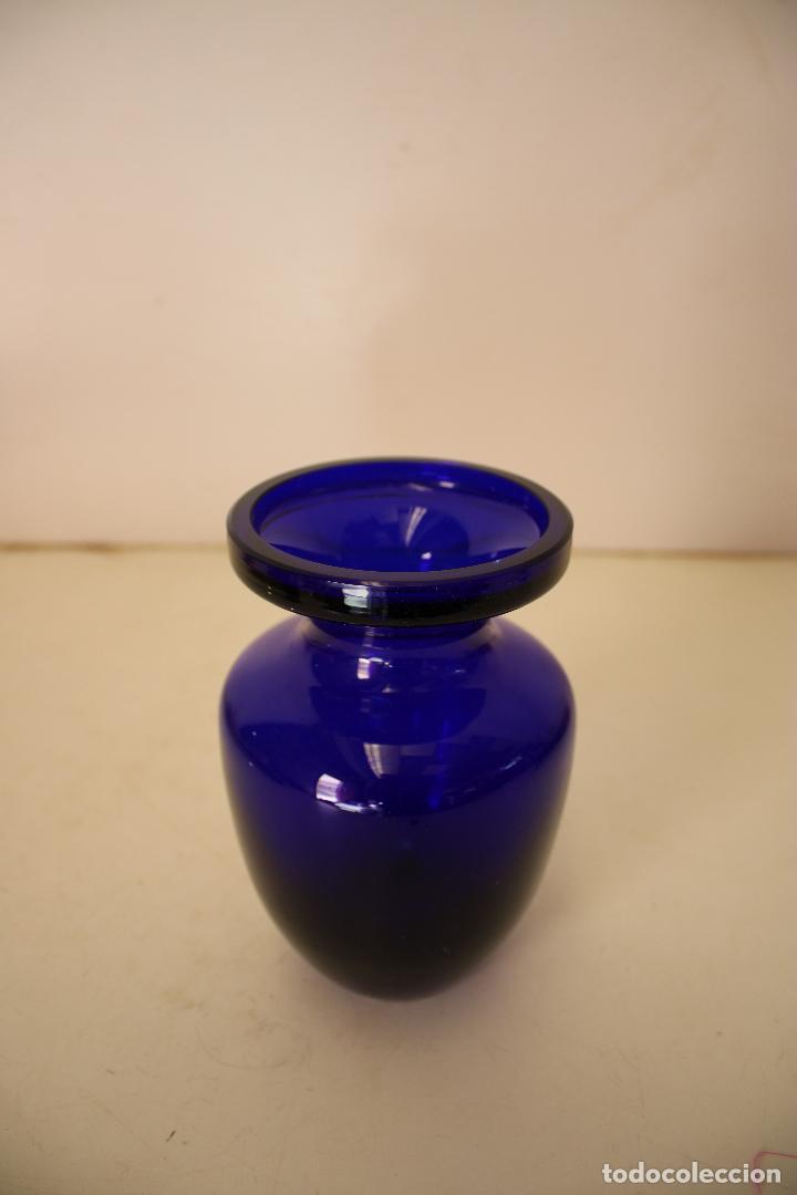 Vintage: jarron cristal azul - Foto 5