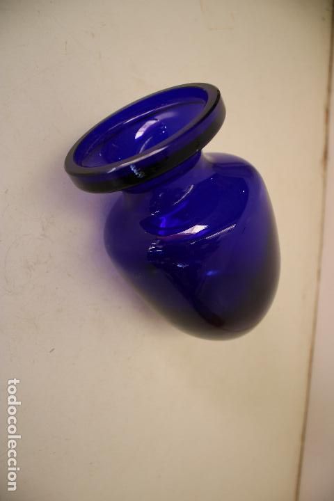 Vintage: jarron cristal azul - Foto 6