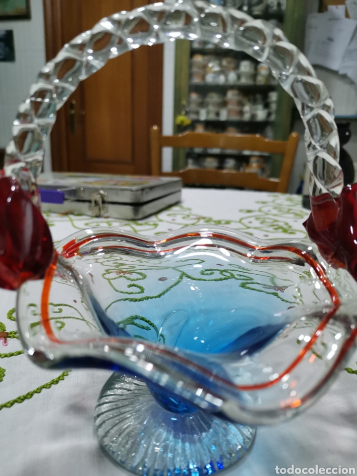 Vintage: Cesta cristal murano - Foto 2