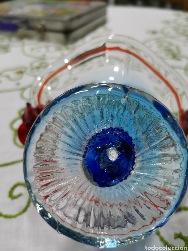 Vintage: Cesta cristal murano - Foto 4
