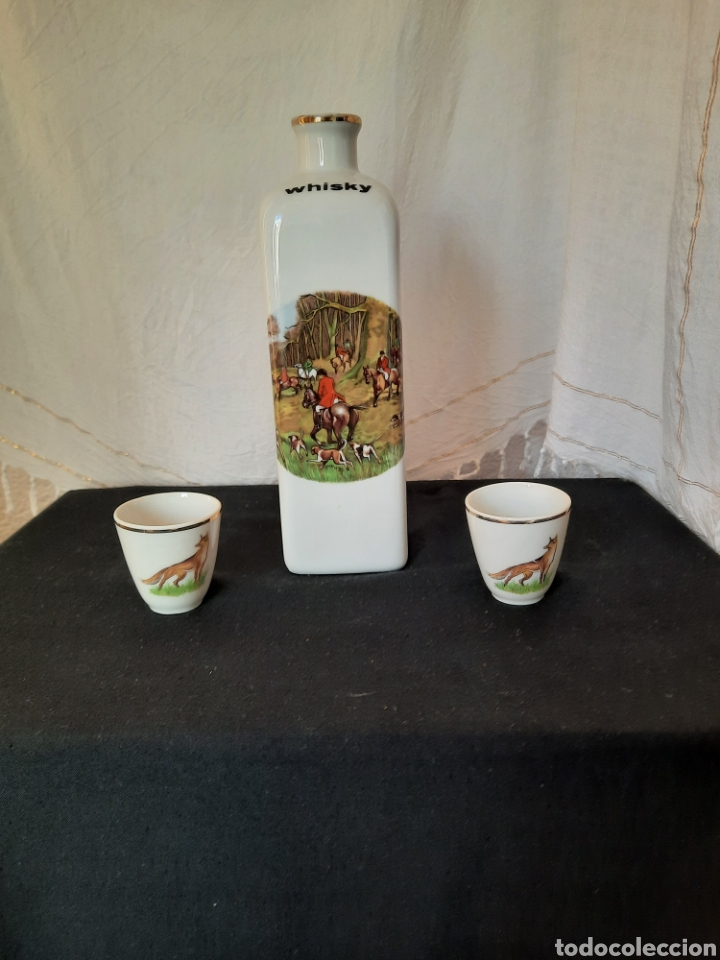 Vintage: Antiguo juego de whisky de porcelana