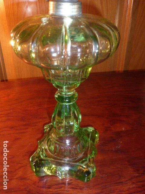 Vintage: QUINQUE CON BASE DE CRISTAL - Foto 3