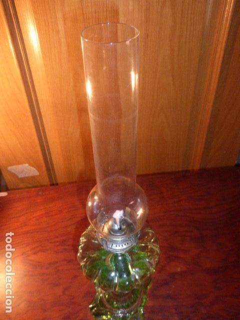 Vintage: QUINQUE CON BASE DE CRISTAL - Foto 4