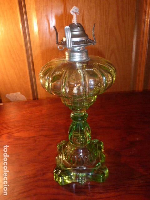 Vintage: QUINQUE CON BASE DE CRISTAL - Foto 7