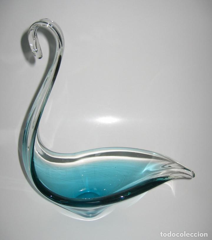 Vintage: CISNE. CENTRO DE MESA. VIDRIO. VINTAGE.