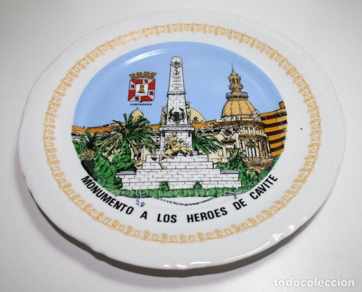 Vintage: PLATO CARTAGENA, MONUMENTO A LOS HEROES DE CAVITE 25 CMS PLATOS