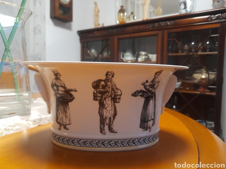 Vintage: JARDINERA OVALADA DE PORCELANA VILLEROY & BOSCH GERMANY AUDUM FERME