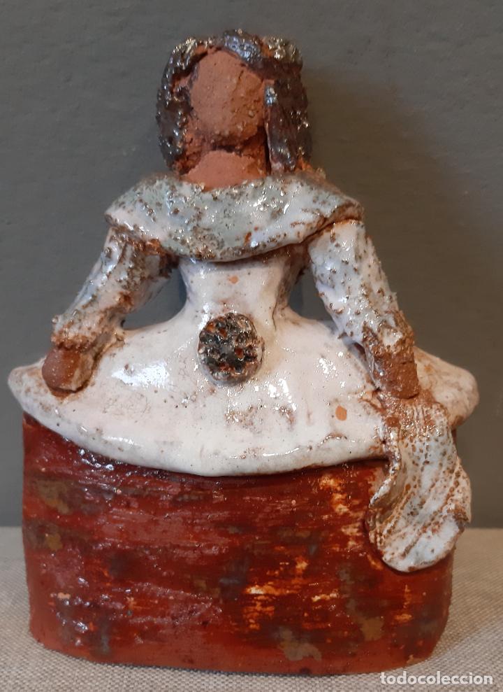 Vintage: PEQUE&Ntilde;A MENINA REALIZADA EN REFRACTARIO Y ESMALTES DE ALTA TEMPERATURA