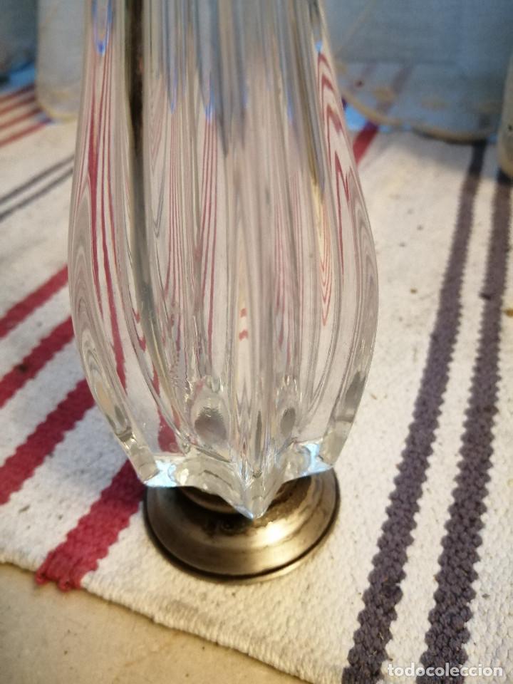 Vintage: VIOLETERO DE CRISTAL Y BASE DE PLATA - Foto 3