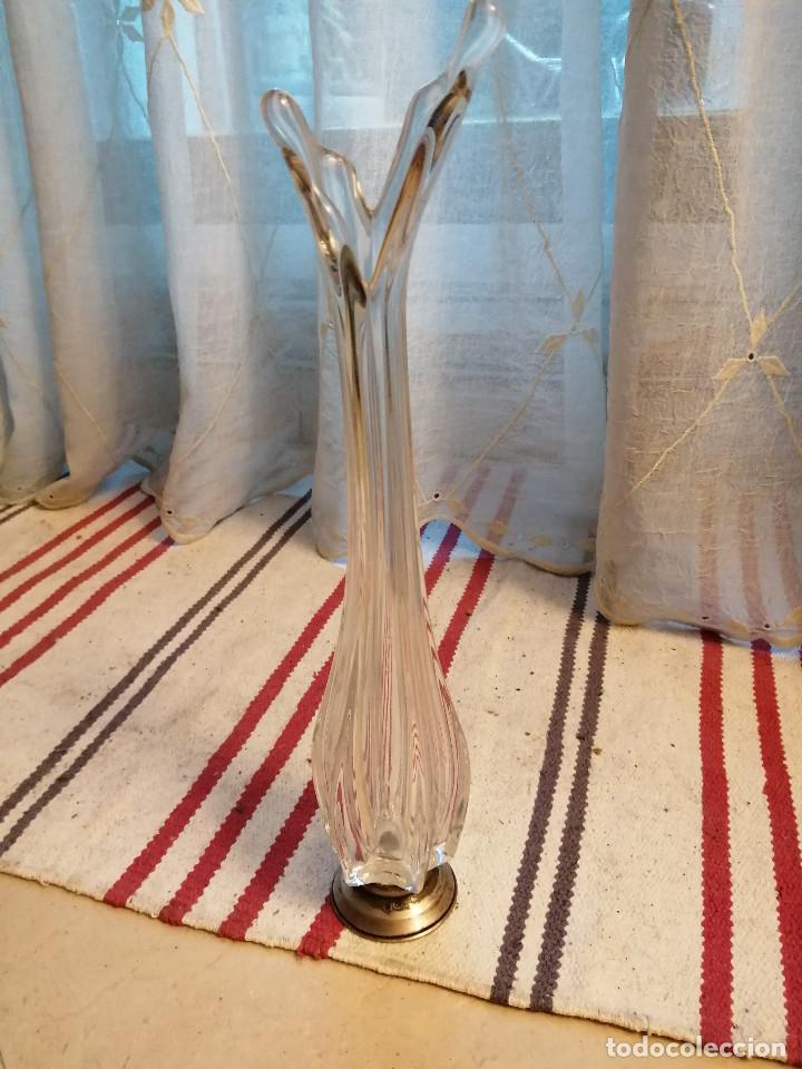 Vintage: VIOLETERO DE CRISTAL Y BASE DE PLATA - Foto 5