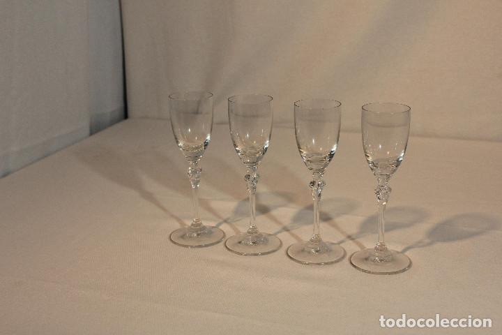 Vintage: SET 4 COPAS CRISTAL TRANSPARENTE - Foto 1