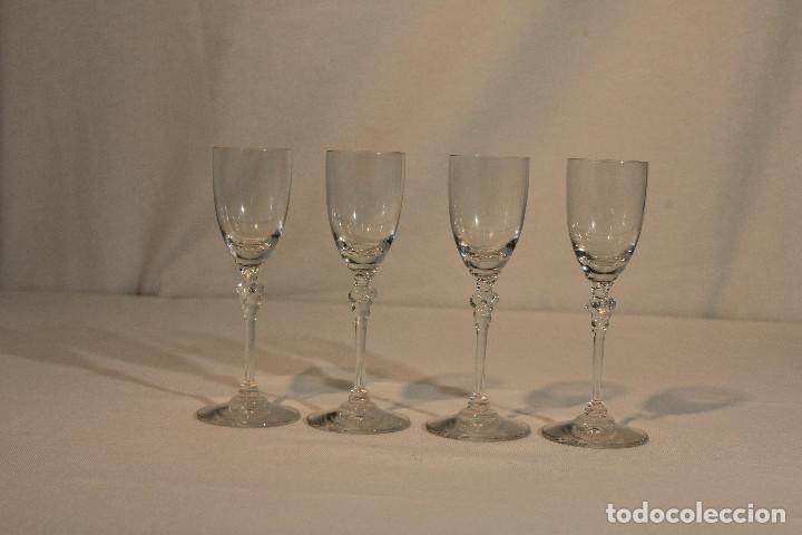Vintage: SET 4 COPAS CRISTAL TRANSPARENTE - Foto 2