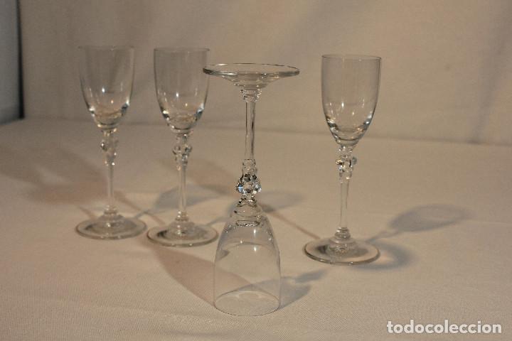 Vintage: SET 4 COPAS CRISTAL TRANSPARENTE - Foto 8
