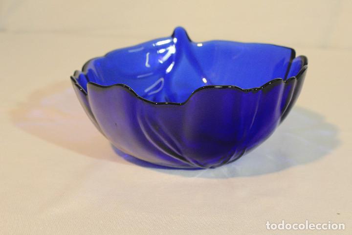 Vintage: CENTRO DE MESA CRISTAL AZUL - Foto 4