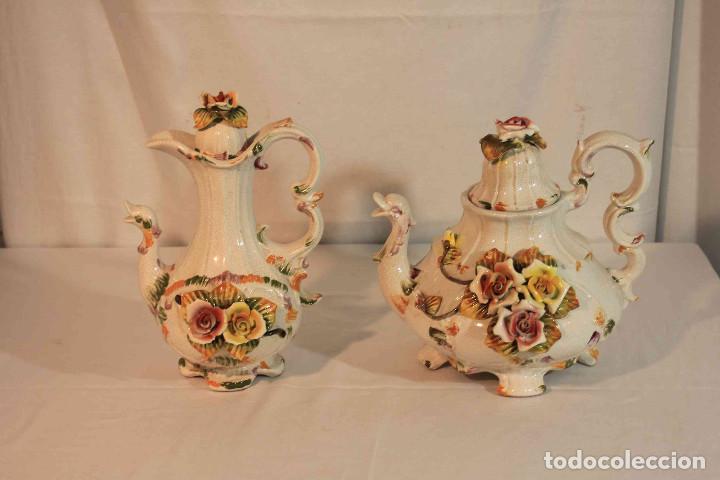 Vintage: SET TETERA Y CAFETERA DECORACION - Foto 1