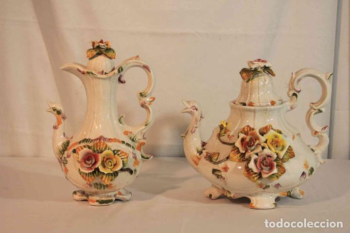 Vintage: SET TETERA Y CAFETERA DECORACION - Foto 2
