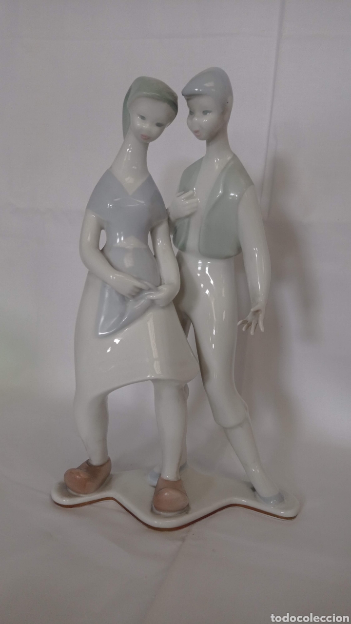 Vintage: Pareja de porcelana Santa Clara.