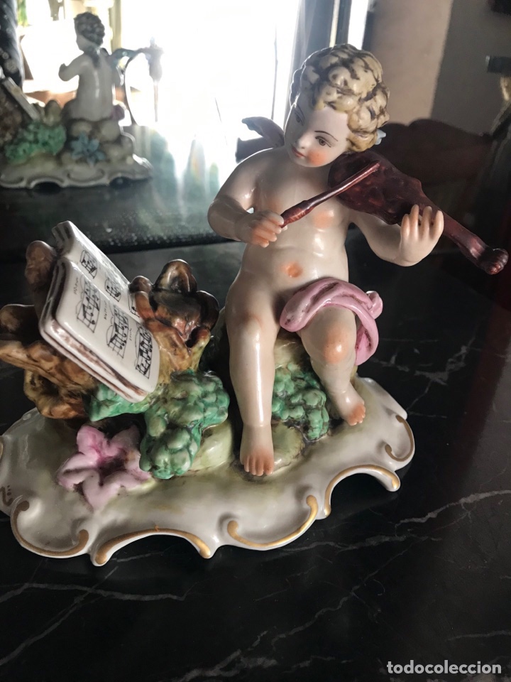 Vintage: Ceramica Angel violinista