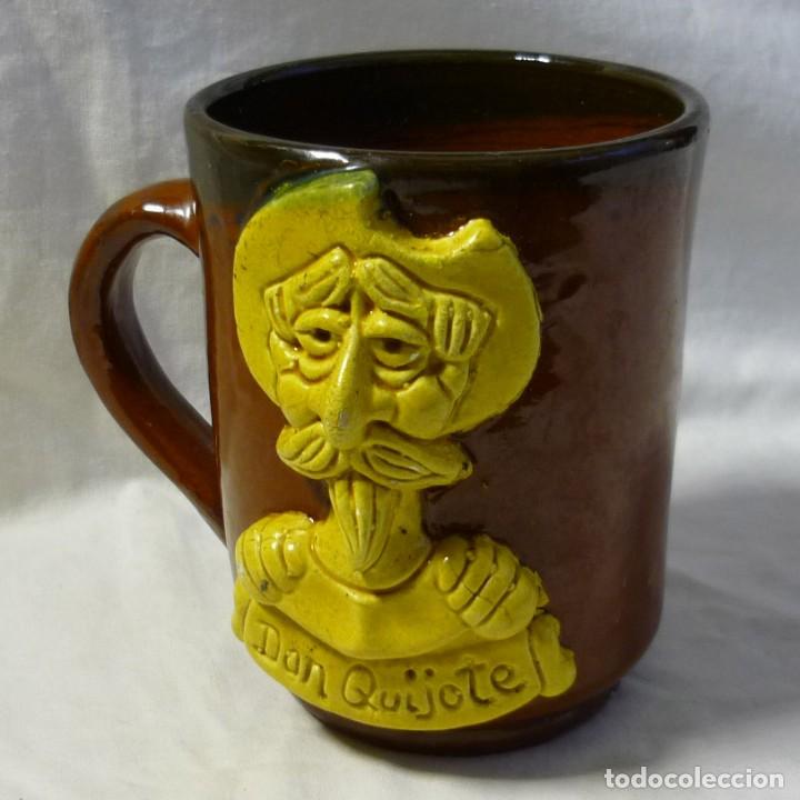 Vintage: Jarra de cer&aacute;mica Don Quijote de la Mancha