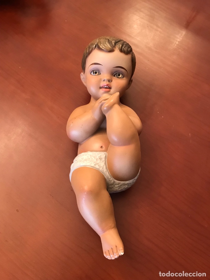 Vintage: Figura Ni&ntilde;o Jes&uacute;s escayola