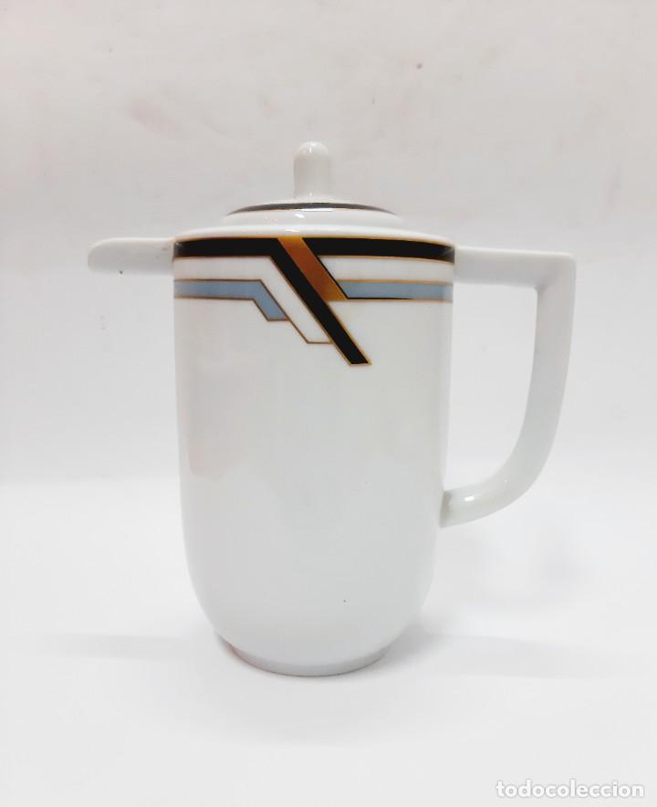 Vintage: Jarra de agua caliente individual vintage con tapa &rdquo;Le Perle&rdquo;