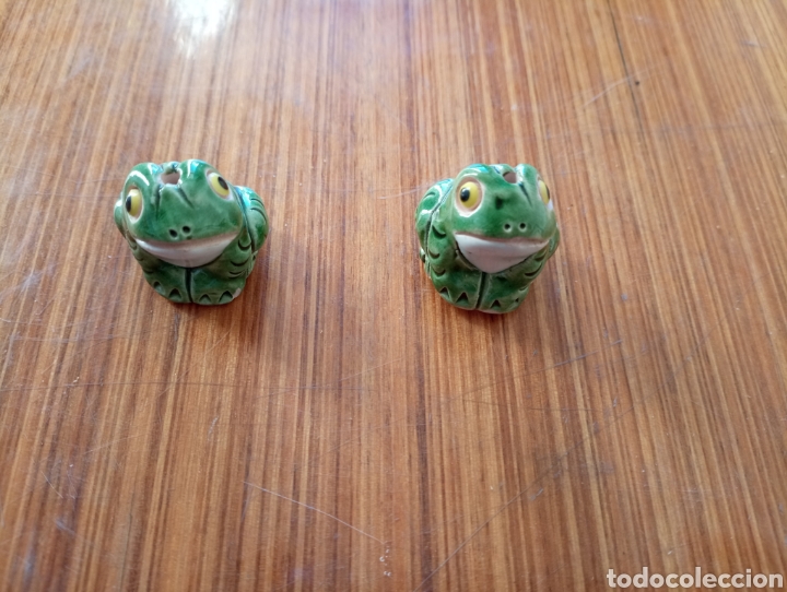 Vintage: Figuras rana incienso cer&aacute;mica 3 cm decoraci&oacute;n