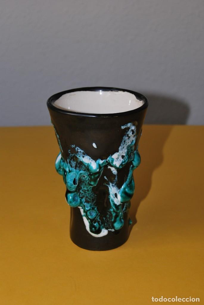 Vintage: BOTE DE CER&Aacute;MICA ESMALTADA - VASO - ALEMANIA - A&Ntilde;OS 70