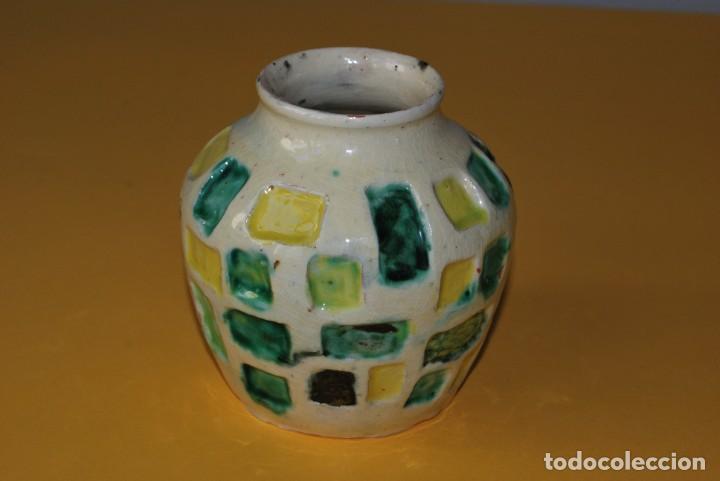 Vintage: PEQUE&Ntilde;O BOTE DE CER&Aacute;MICA ESMALTADA - FIRMADO