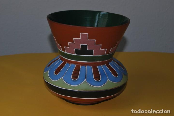 Vintage: CER&Aacute;MICA DECORATIVA MEXICANA - MOTIVOS GEOM&Eacute;TRICOS AZTECAS - MEXICA