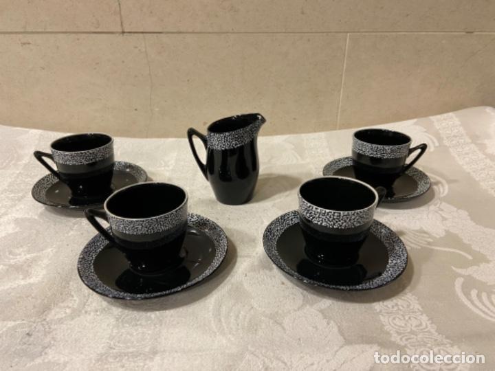 Vintage: C-38. Jarra, 4 tazas y 4 platos vintage Tulowice Poland