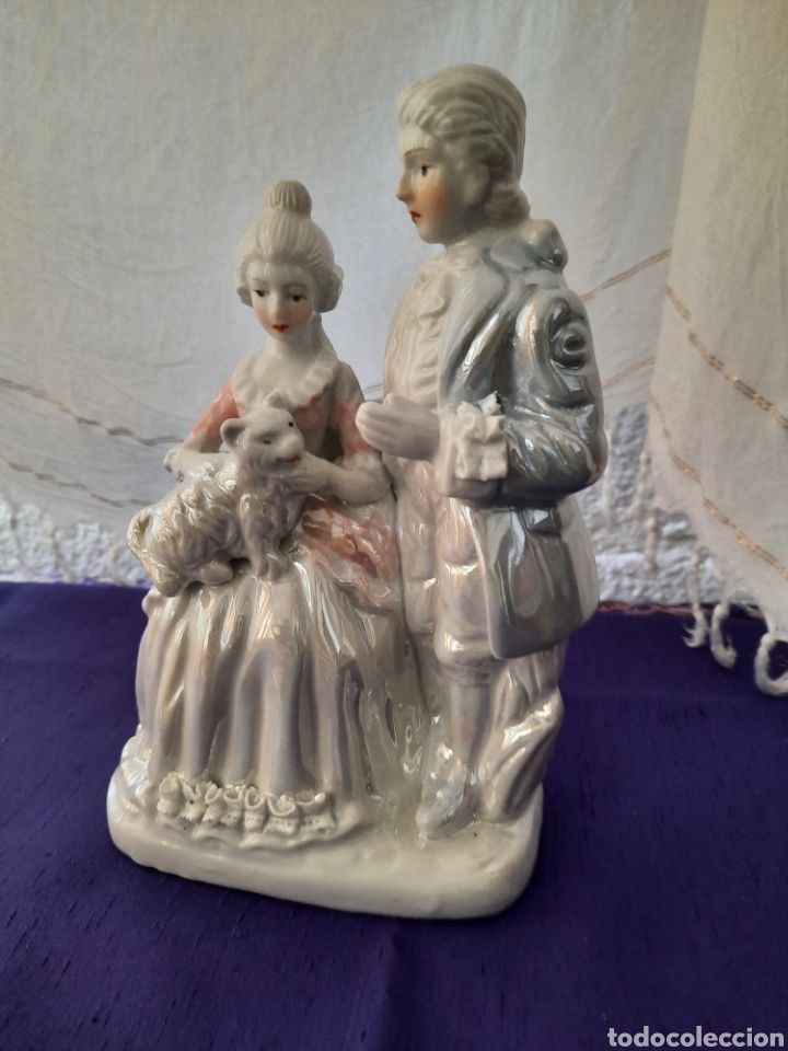 Vintage: Pareja de porcelana de epoca