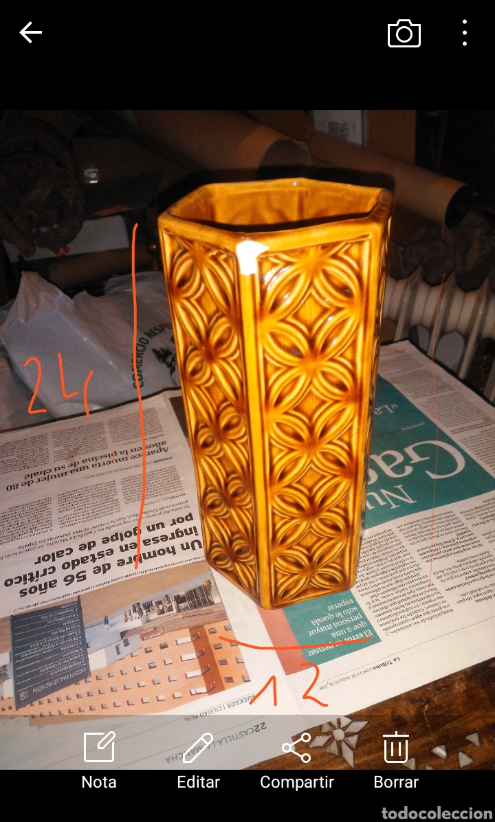 Vintage: FLORERO DE CERAMICA - Foto 1