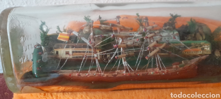 Vintage: Botella con barco - Foto 3