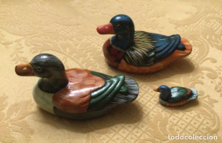 Vintage: 3 PATOS DE CER&Aacute;MICA VINTAGE