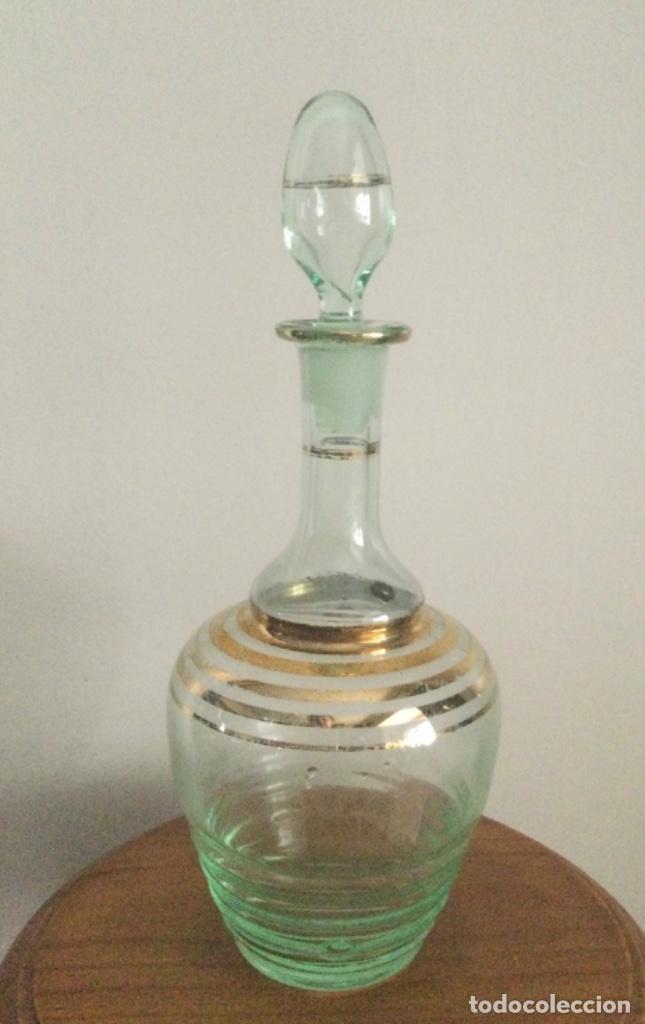 Vintage: PEQUE&Ntilde;A BOTELLA VINTAGE PARA LICOR, CRISTAL SOPLADO