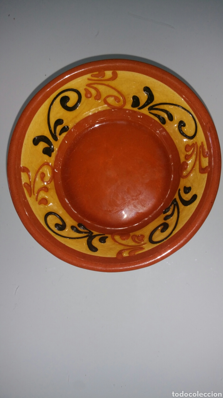 Vintage: Cuenco de barro esmaltado para aperitivos.