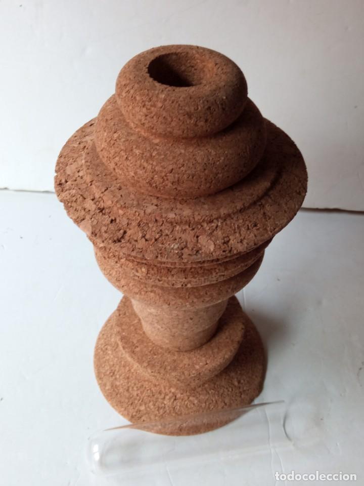Vintage: FLORERO JARRON BASE DE CORCHO - Foto 2