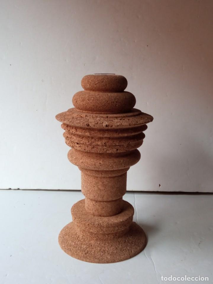 Vintage: FLORERO JARRON BASE DE CORCHO - Foto 1