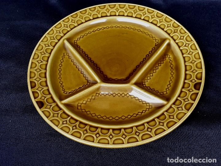 Vintage: 2 PLATOS PARA APERITIVOS EN CER&Aacute;MICA FRANCESA DE SARREGUEMINES