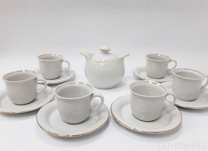 Vintage: Juego de espresso vintage de porcelana blanca