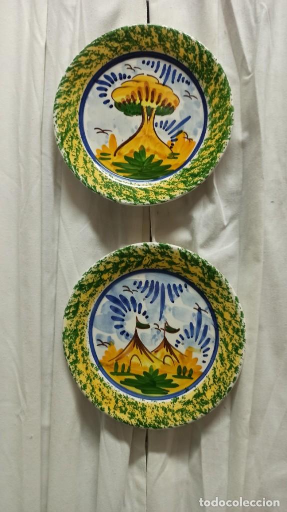 Vintage: PAREJA PLATOS CER&Aacute;MICA