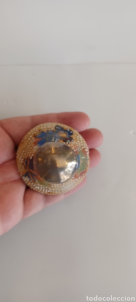 Vintage: Tibor japon&eacute;s en gres esmaltado. - Foto 5