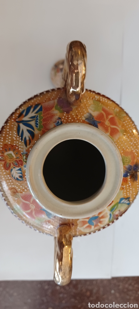 Vintage: Tibor japon&eacute;s en gres esmaltado. - Foto 7